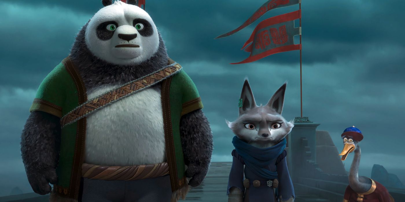 Po, Zhen i Ping rozmawiają w Kung Fu Panda 4