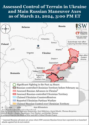 Ocena rosyjskiej kampanii ofensywnej ISW, 20 marca 2024 r