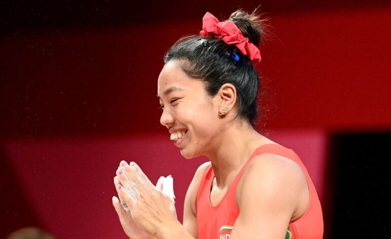 Mirabai Chanu prawie kwalifikuje się do igrzysk olimpijskich w Paryżu;  zajmuje 11. miejsce w Pucharze Świata IWF