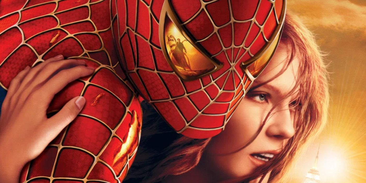 Kirsten Dunst trzyma Spider-Mana w Spider-Man 2