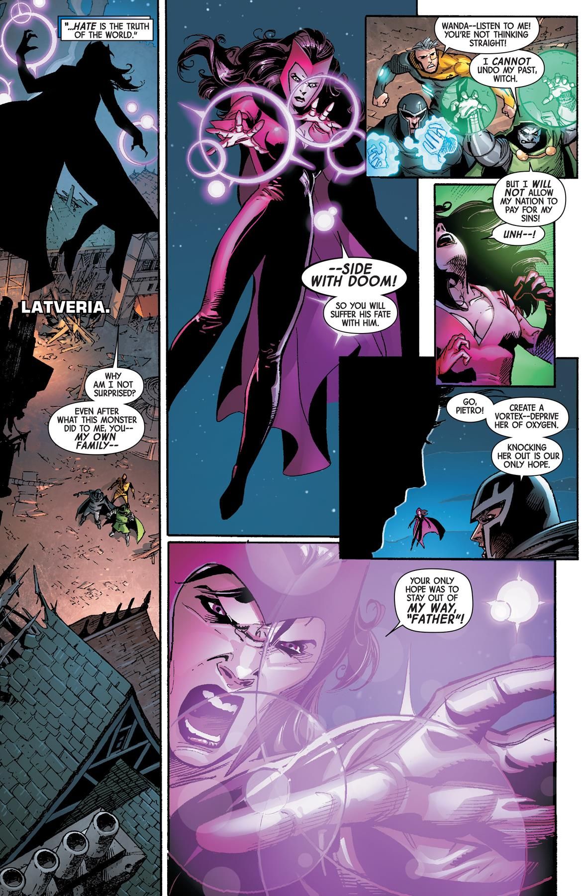 Scarlet Witch zaatakowała Magneto