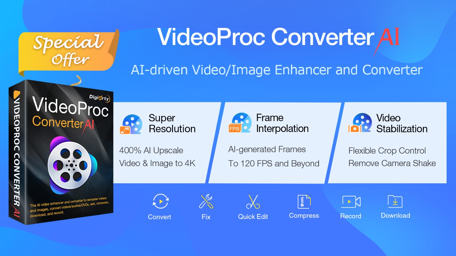 Najlepszy sposób na przeskalowanie obrazu bez utraty jakości VideoProc Converter AI