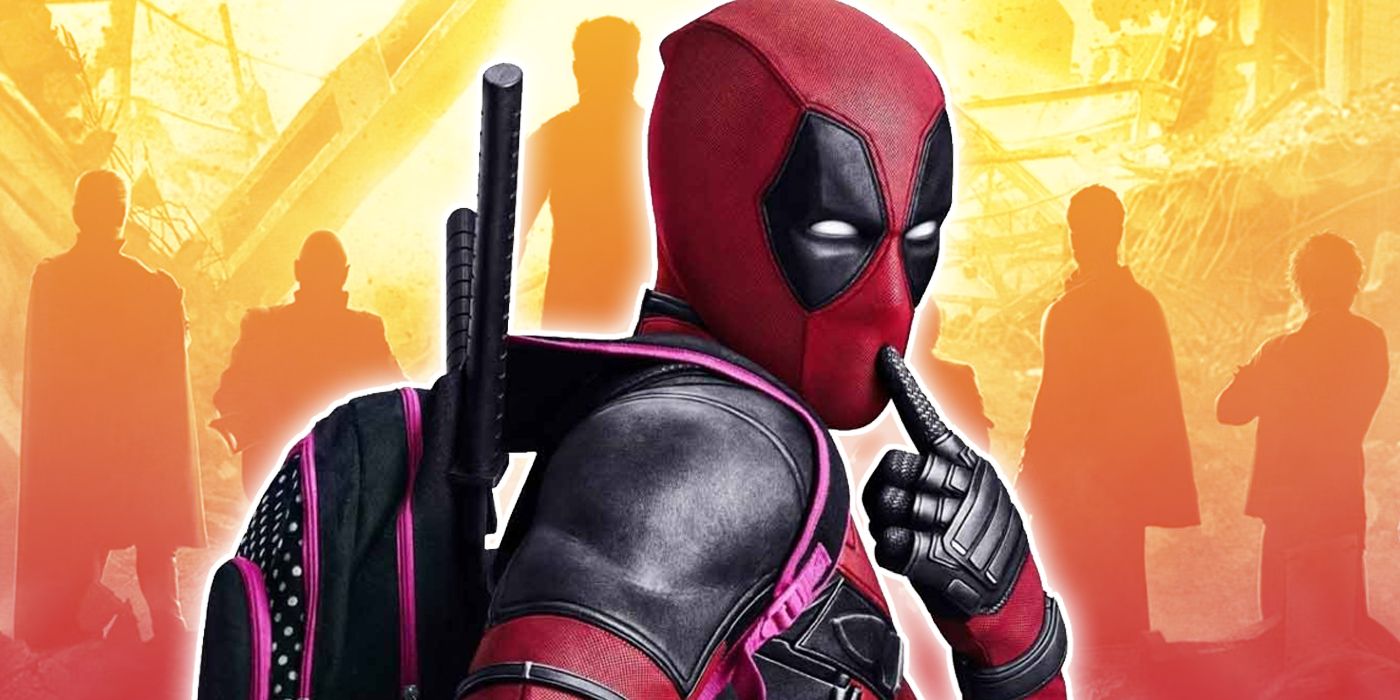 Deadpool jest nieśmiały z sylwetką Fox X-Men w tle