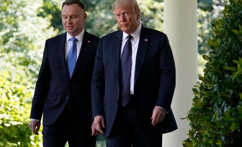 Trump spotka się z polskim prezydentem Dudą, gdy przywódcy NATO będą wzywać do dodatkowego wsparcia dla Ukrainy