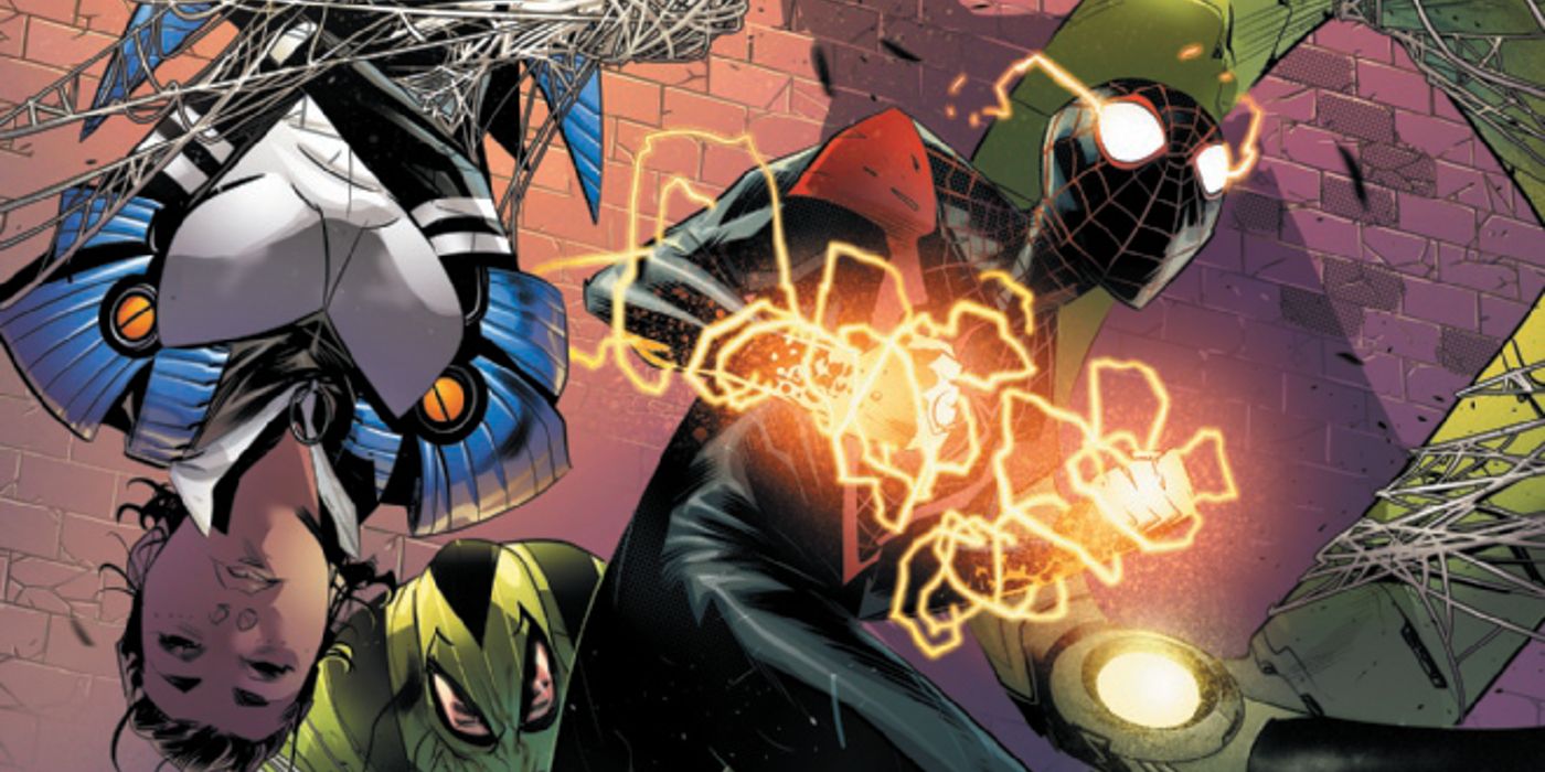 Miles Morales: Nagłówek okładki Spider-Mana 19.
