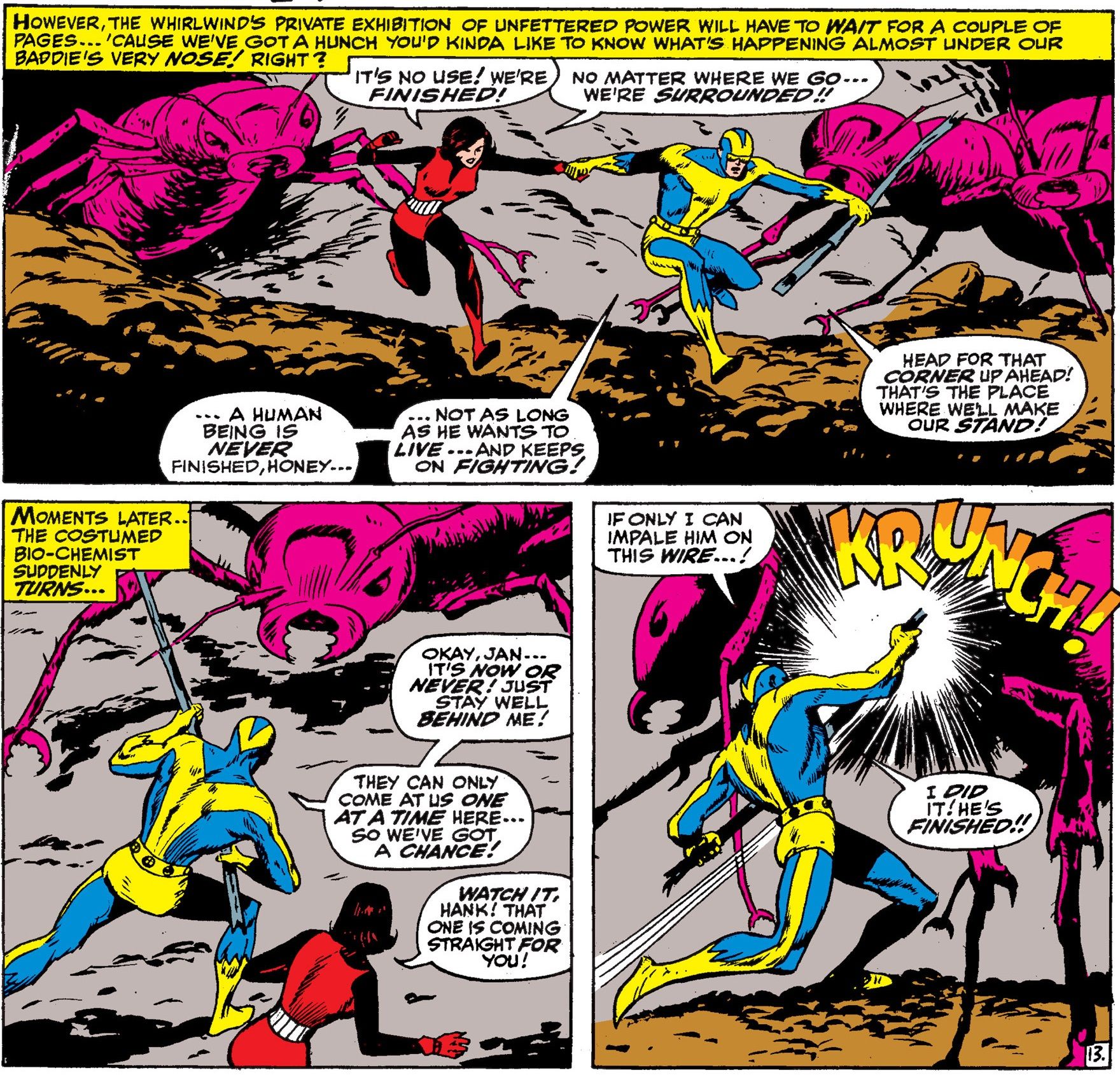 Wasp używa swojego starego kostiumu w Avengers # 46