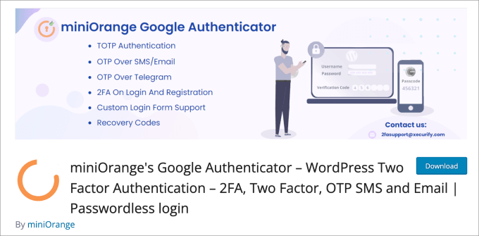 Wtyczka MiniOranges Google Authenticator