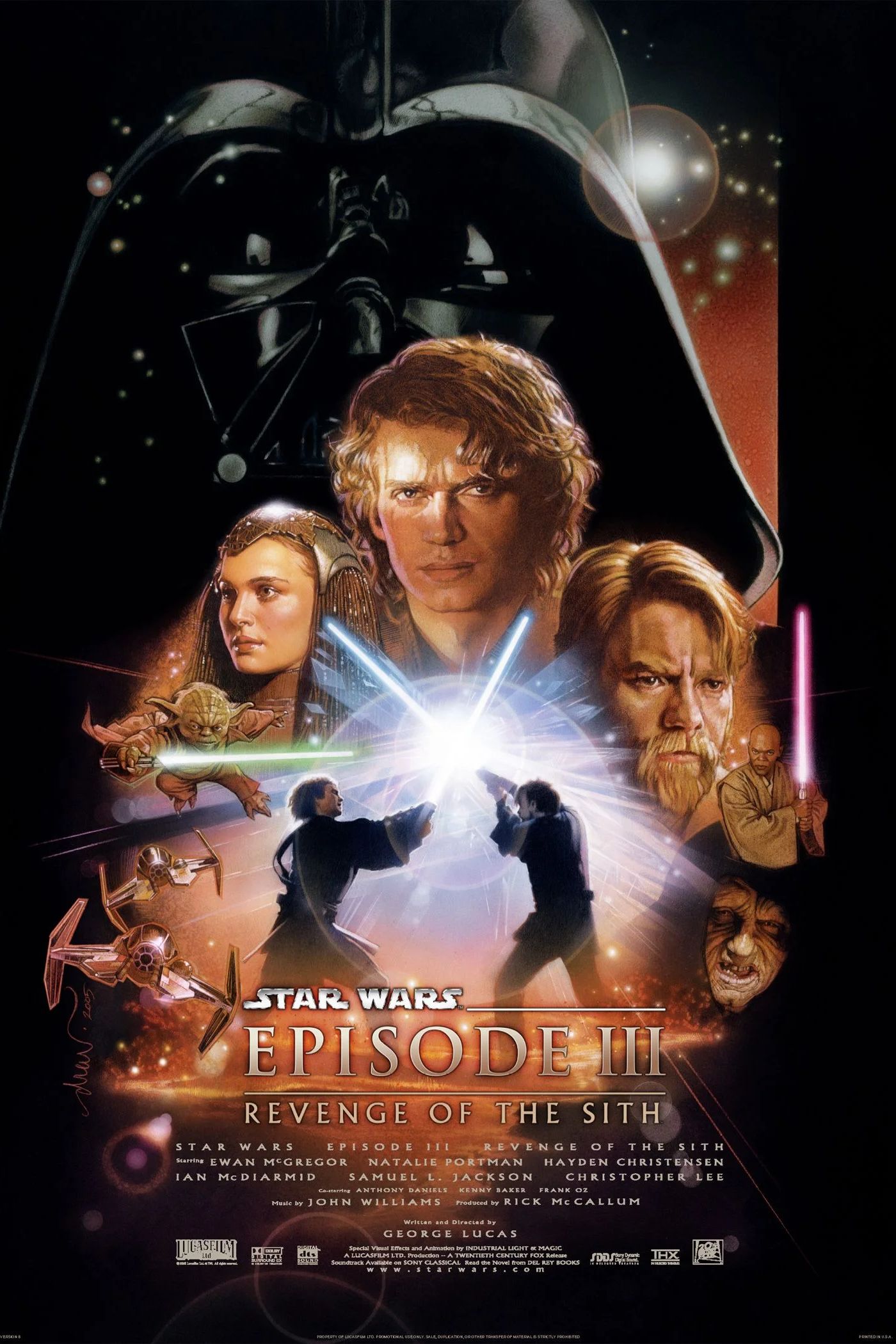 Plakat Gwiezdnych wojen, część III Zemsta Sithów