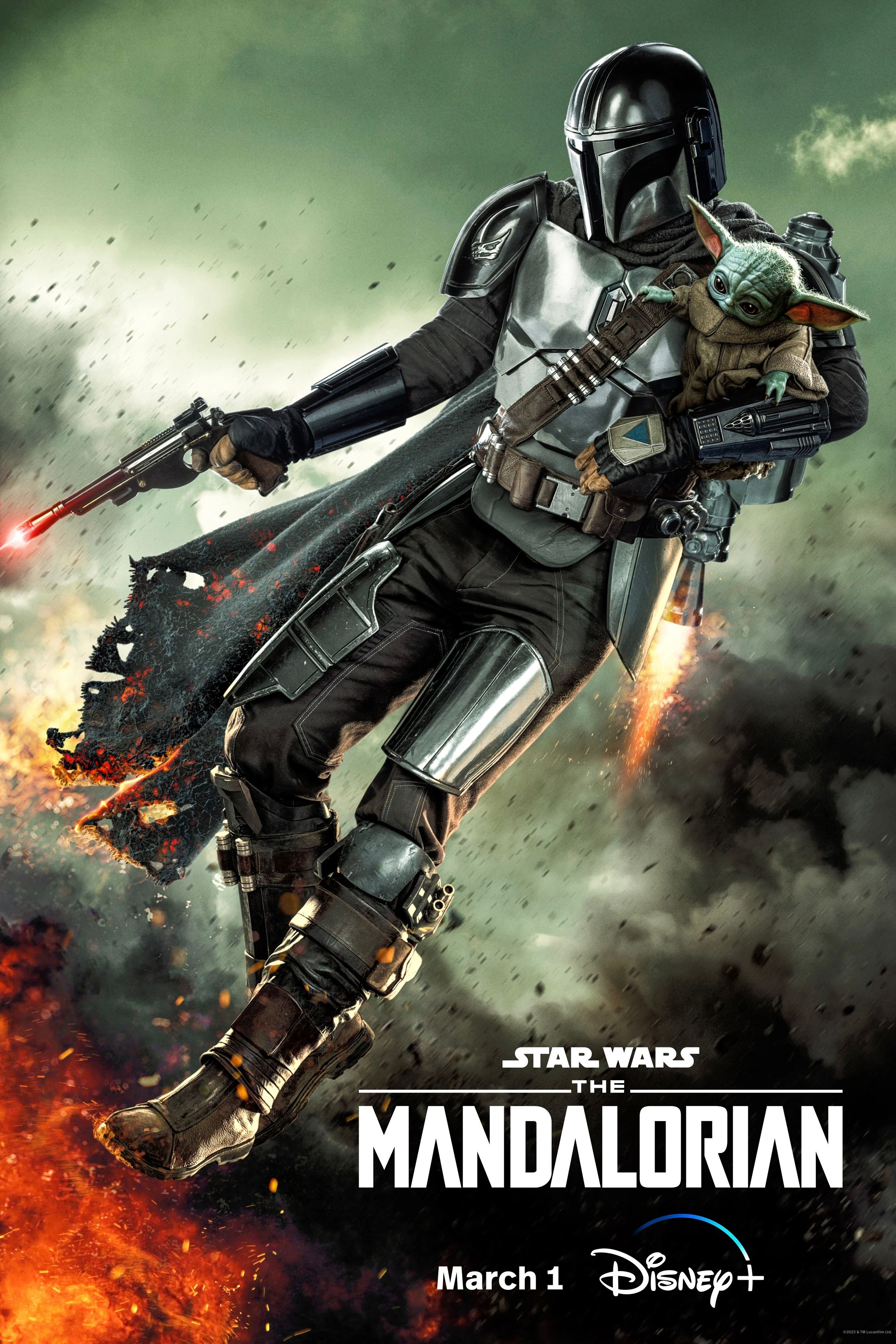 Plakat sezonu 3 serialu The Mandalorian