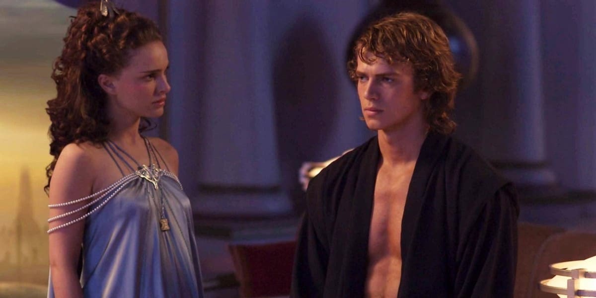 Padme (Natalie Portman) i Anakin (Hayden Christensen) w „Zemście Sithów”