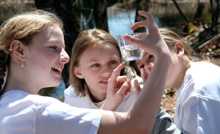 Polscy uczniowie wypuszczają pstrągi klasowe do Waterhouse Brook