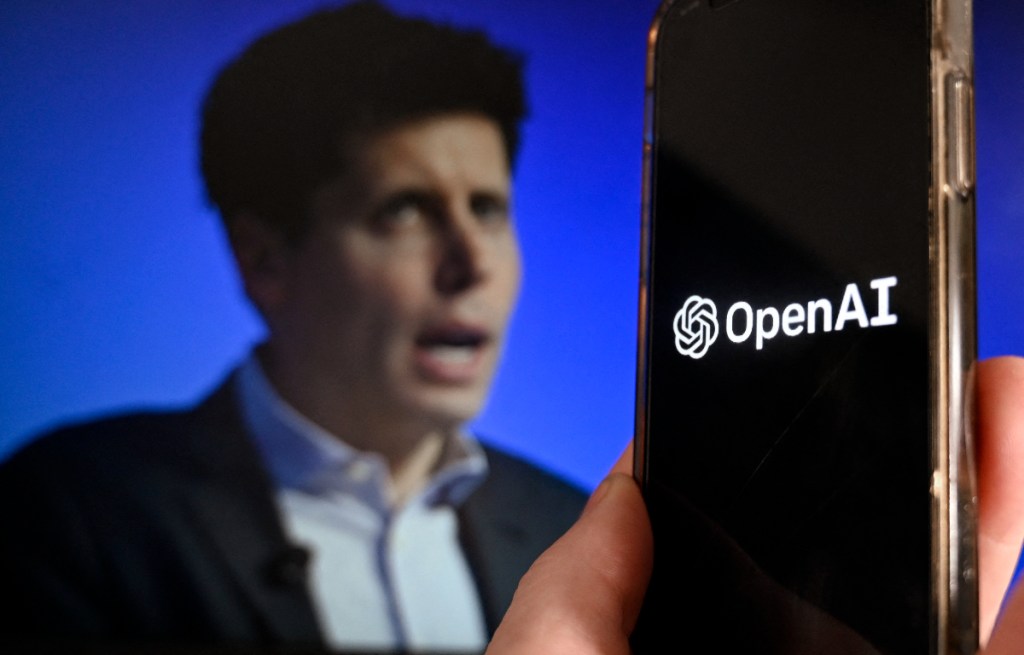 Logo OpenAI i Sam Altman