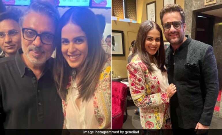 Spotkanie Genelii D’Souzy i Fardeen Khan na pokazie Heeramandi Sanjaya Leeli Bhansali