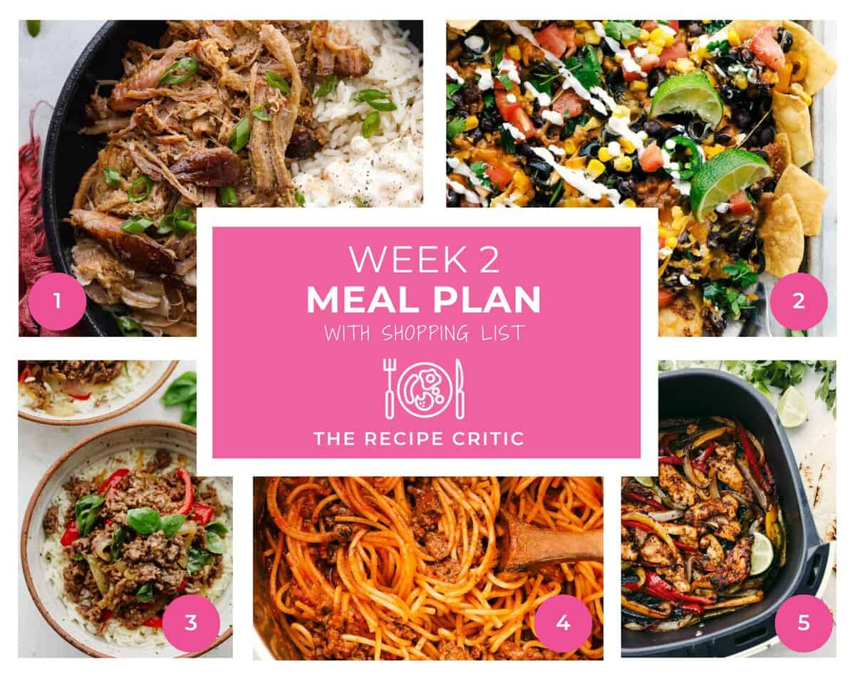 Tygodniowy plan posiłków nr 2 |  Krytyk przepisów