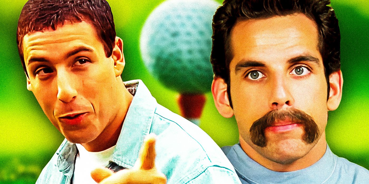 Adam Sandler jako Happy Gilmore i Ben Stiller jako Hal L. w Happy Gilmore