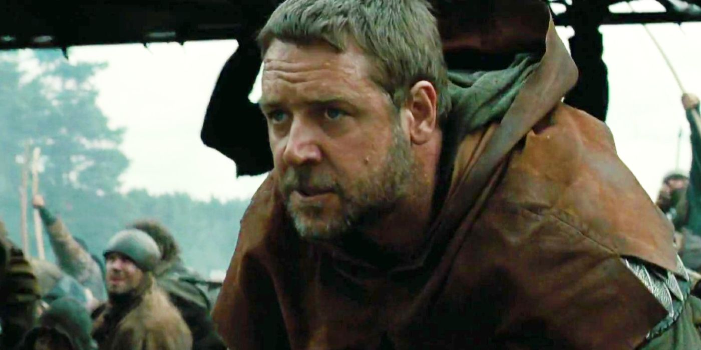 Russell Crowe jako Robin w Robin Hoodzie z 2010 roku