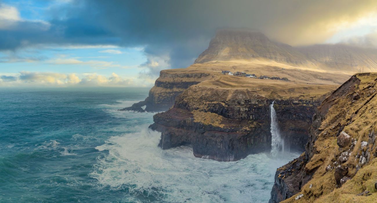 Wodospad Múlafossur na Wyspach Owczych