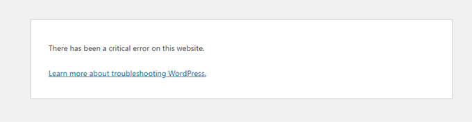 Krytyczny błąd w WordPressie