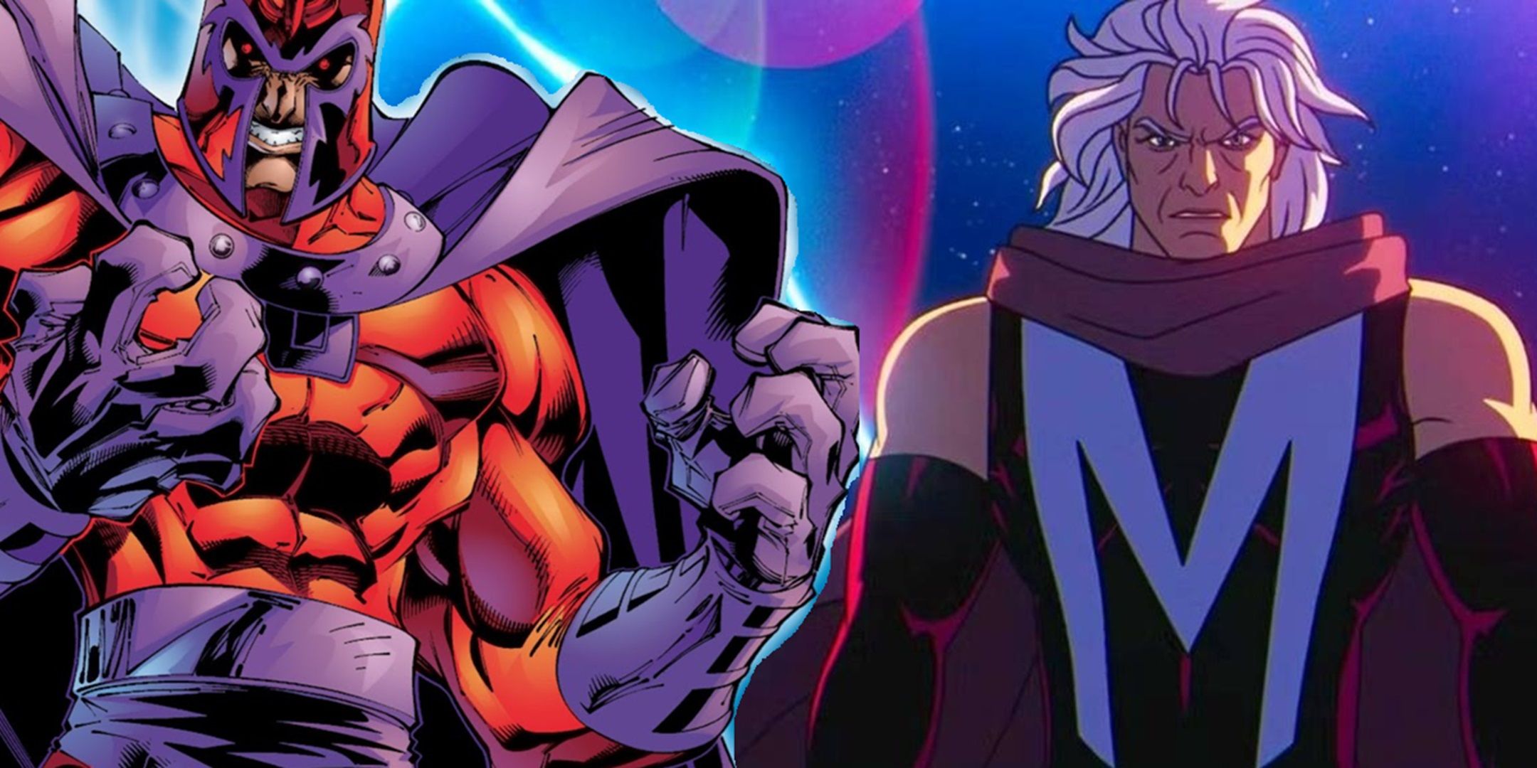 Magneto z komiksów obok magneto X-Men '97