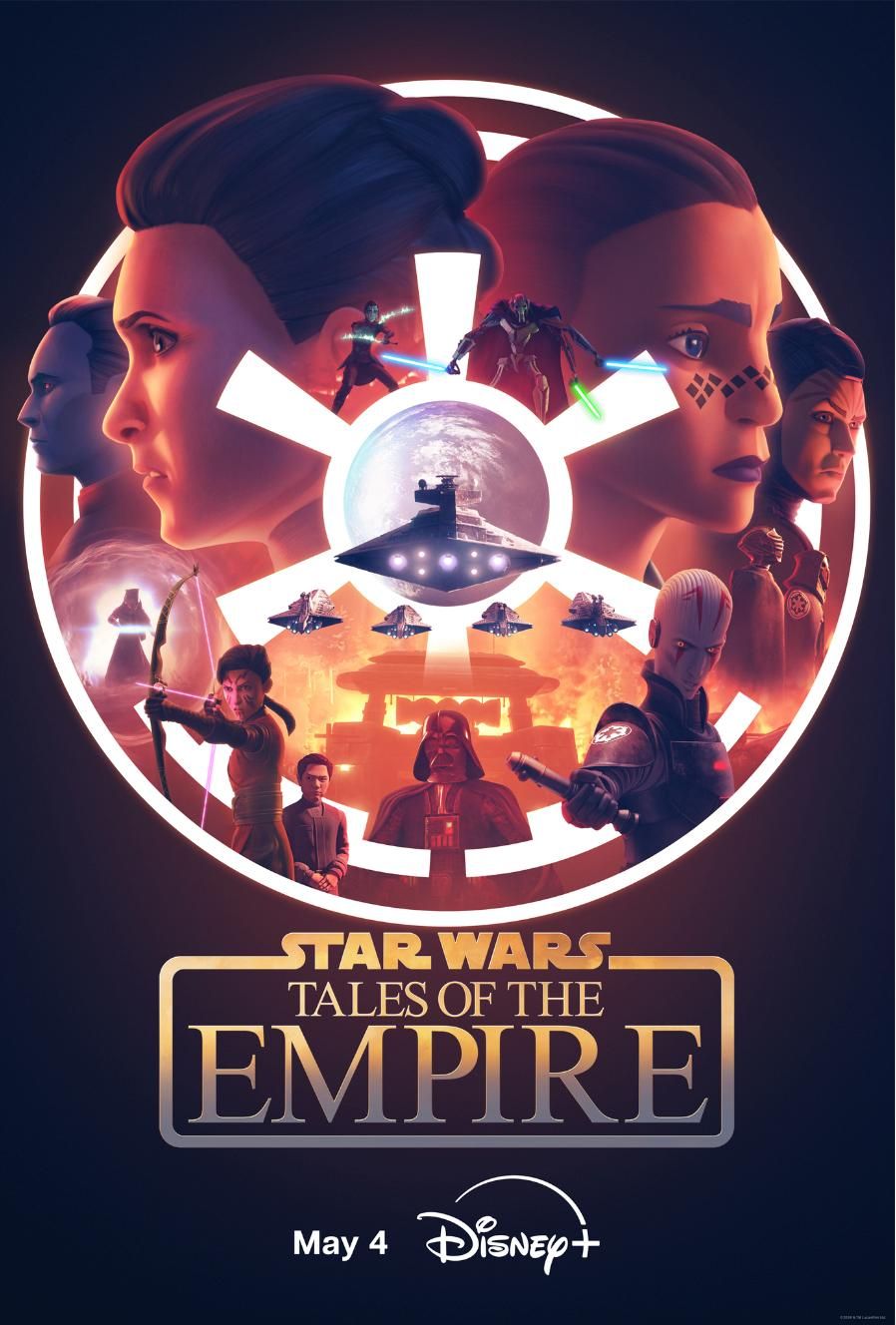 Plakat programu telewizyjnego Gwiezdne Wojny: Opowieści Imperium