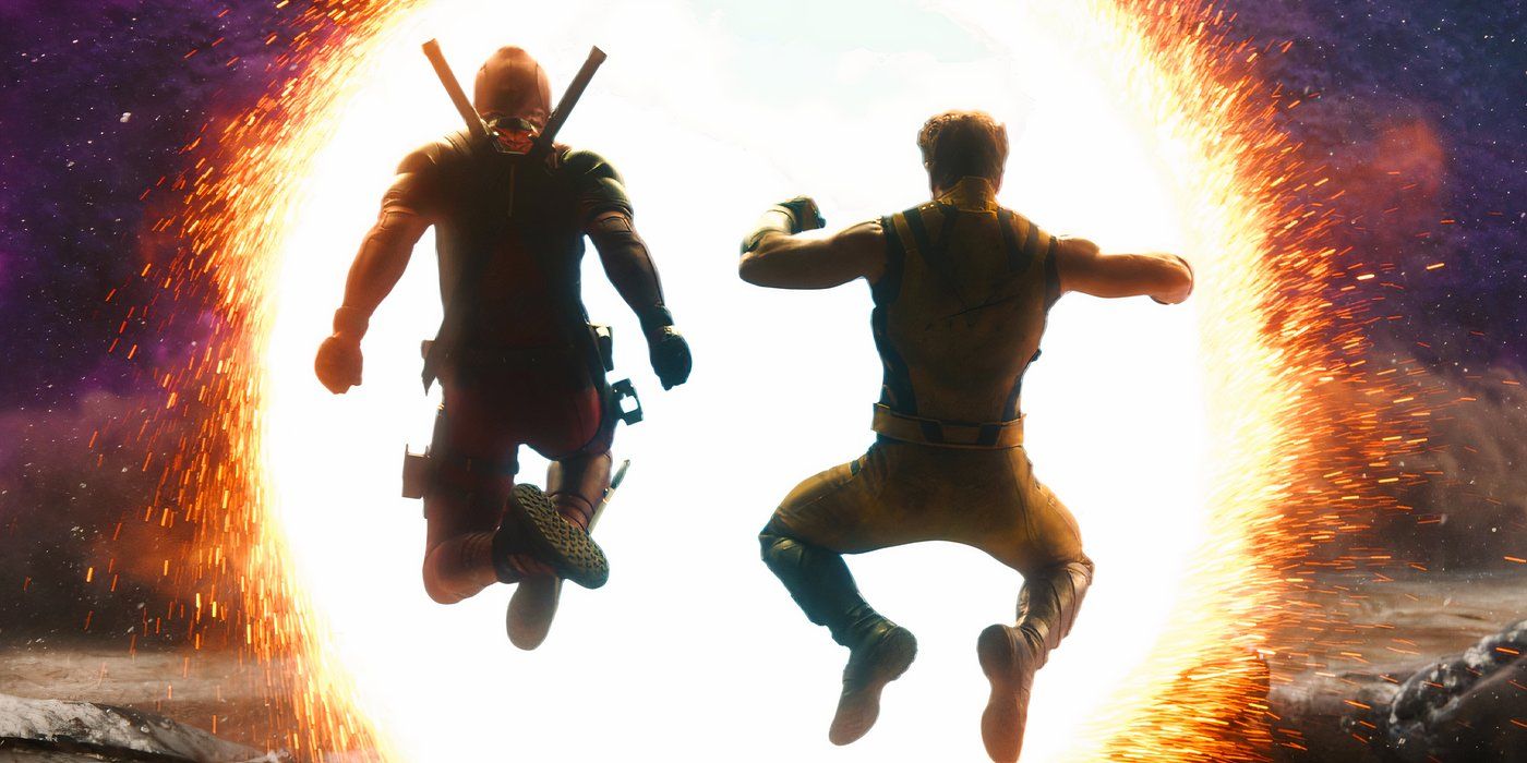 Deadpool wskakujący do portalu z Wolverine’em w zwiastunie Deadpool i Wolverine