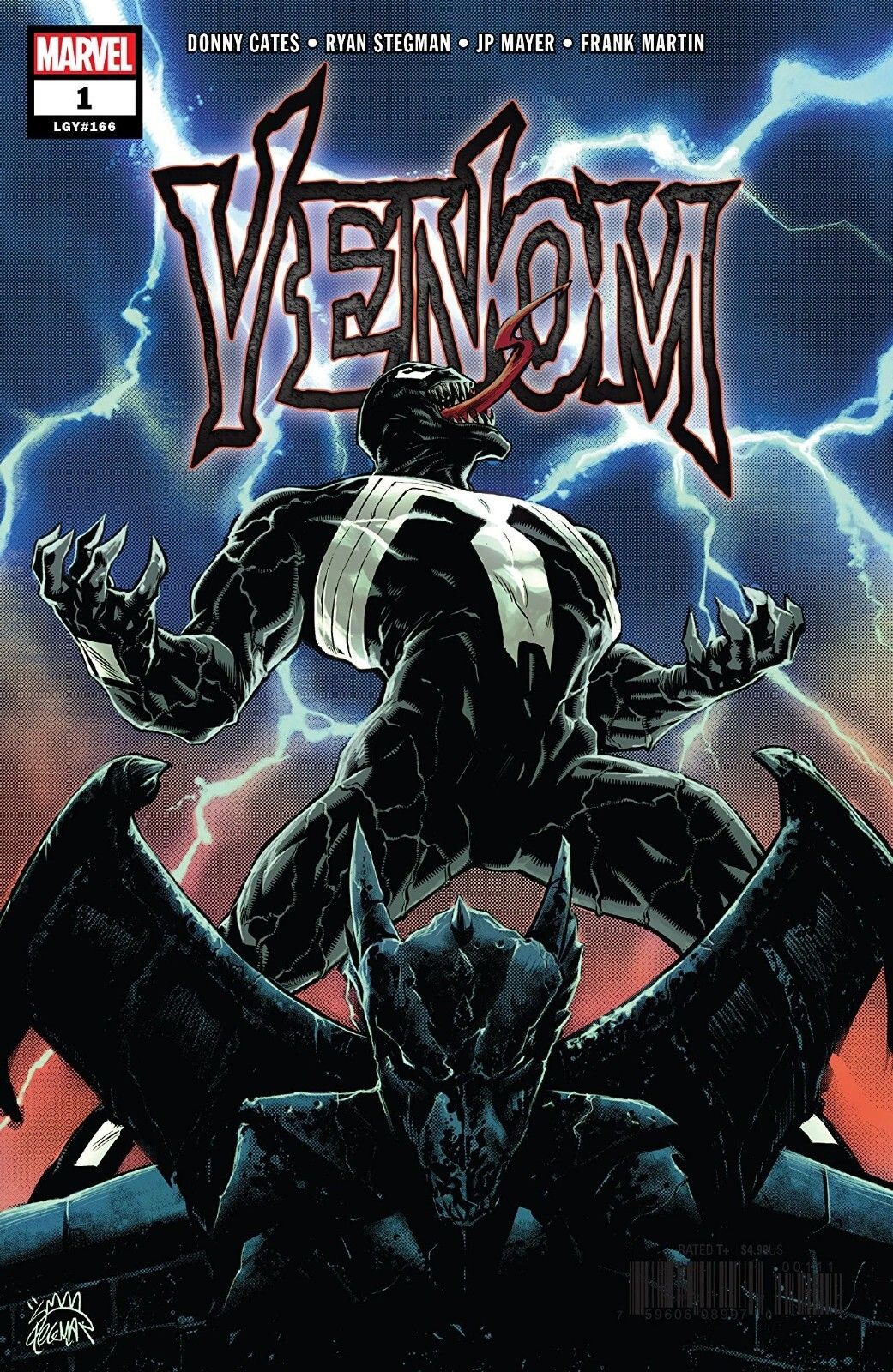 Eddie Brock ryczący w niebo jako Venom w Venom (tom 4) nr 1 autorstwa Marvel Comics-1
