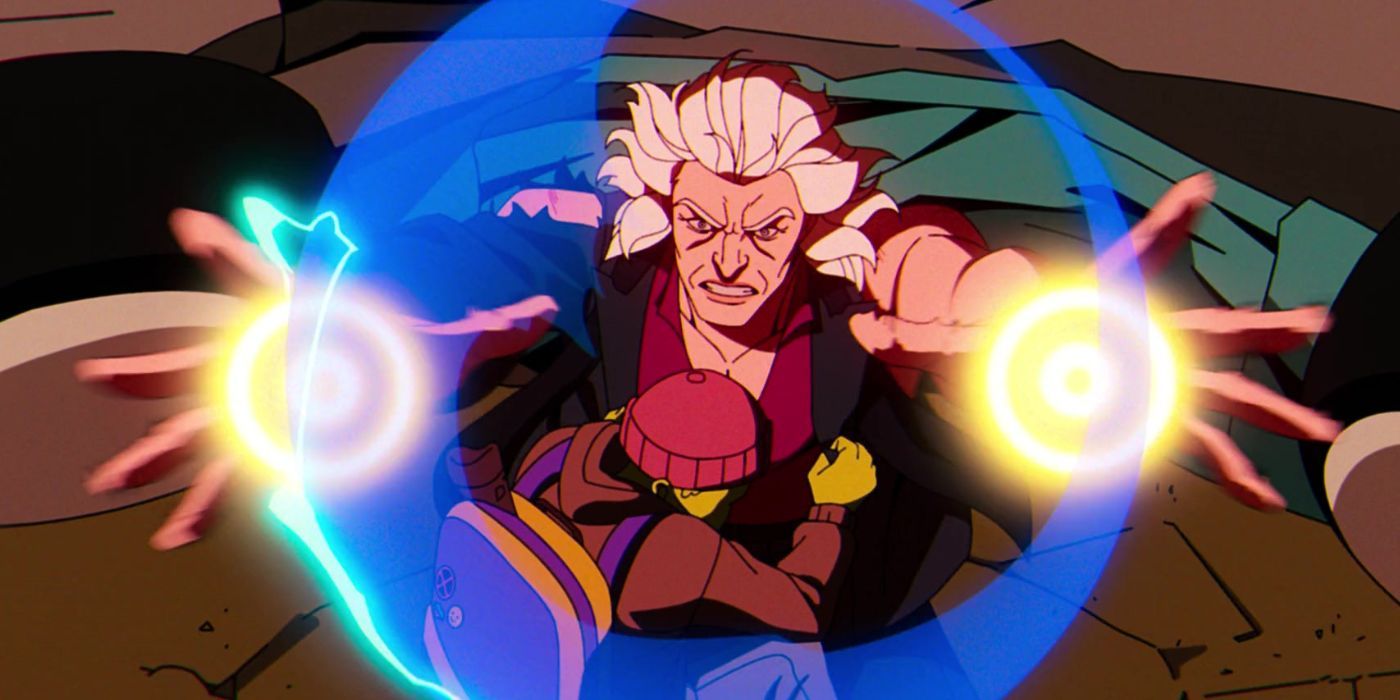 Magneto chroni Leech przed atakiem Strażników w Genosha w X-Men '97