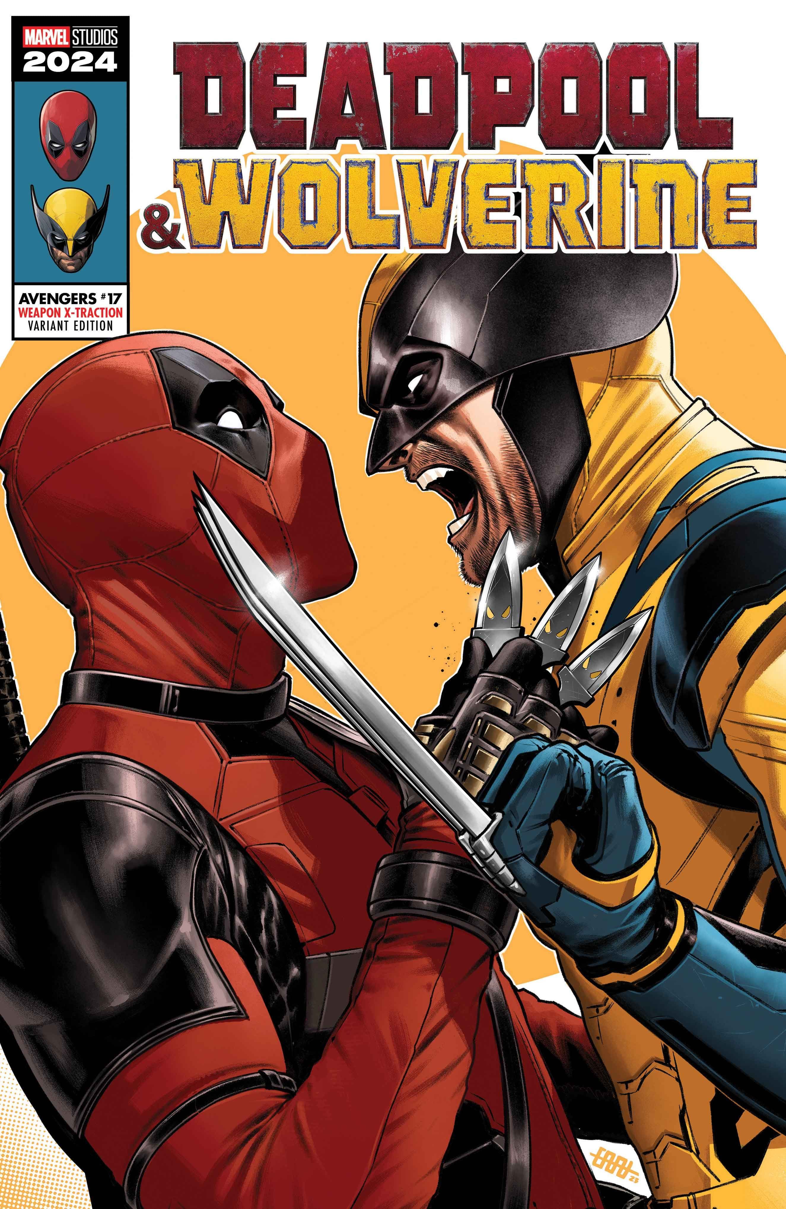 AVENGERS #17 Deadpool i Wolverine Broń X-Traction Okładka autorstwa Cafu