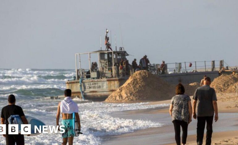 Amerykańskie molo wojskowe w Gazie zostało wyłączone z akcji przez wzburzone morze