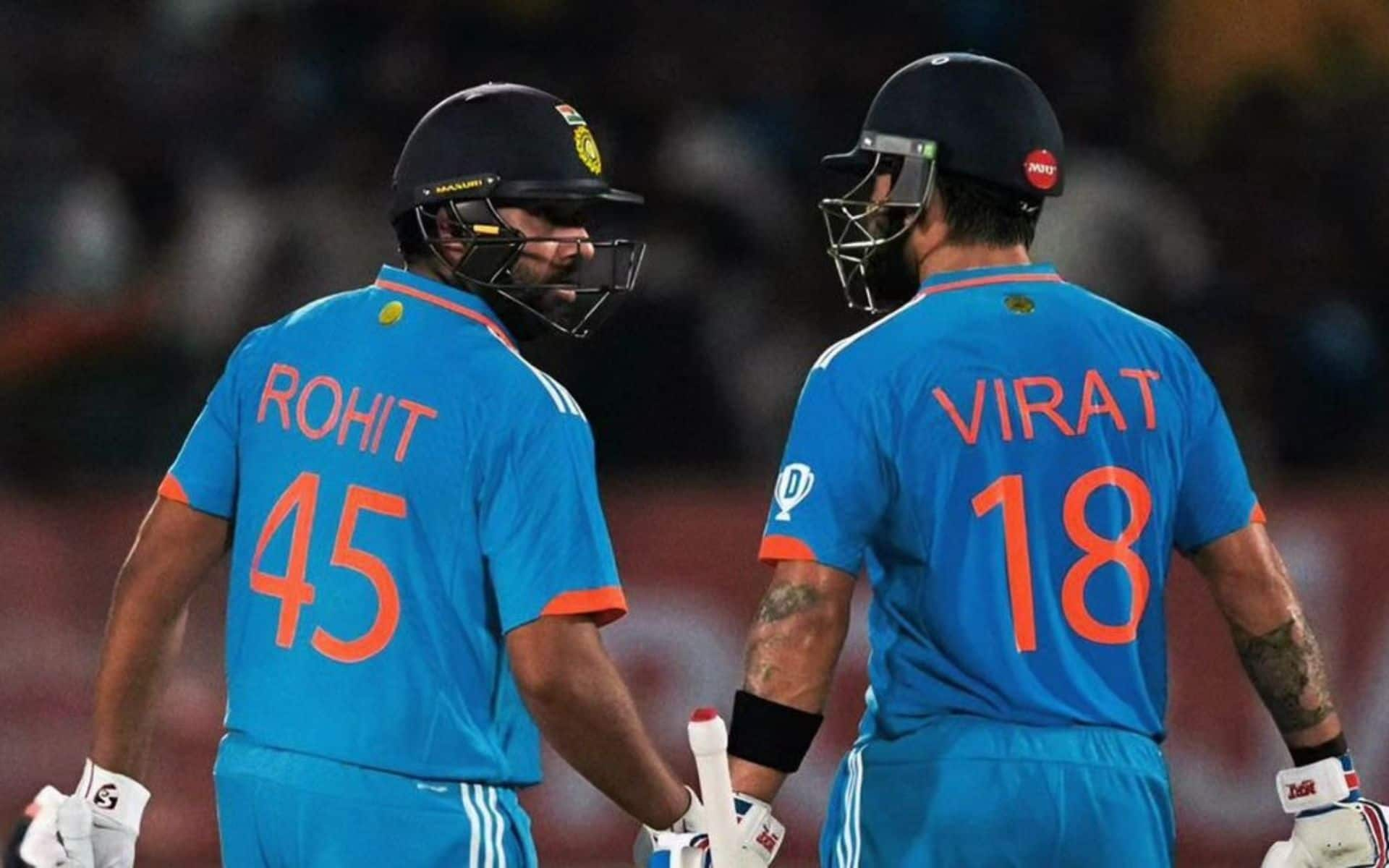 Rohit Sharma i Virat Kohli w Pucharze Świata 2023 (X.com)