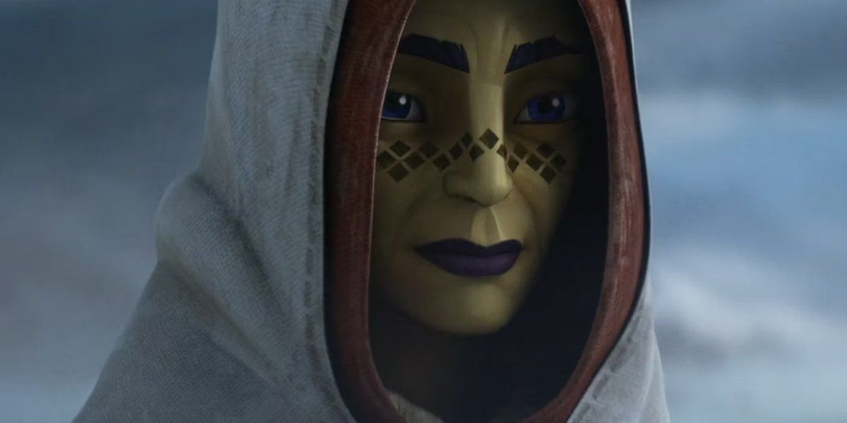 Barriss Offee jako Uzdrowicielka w The Way Out, ostatnim odcinku Star Wars: Tales of the Empire.