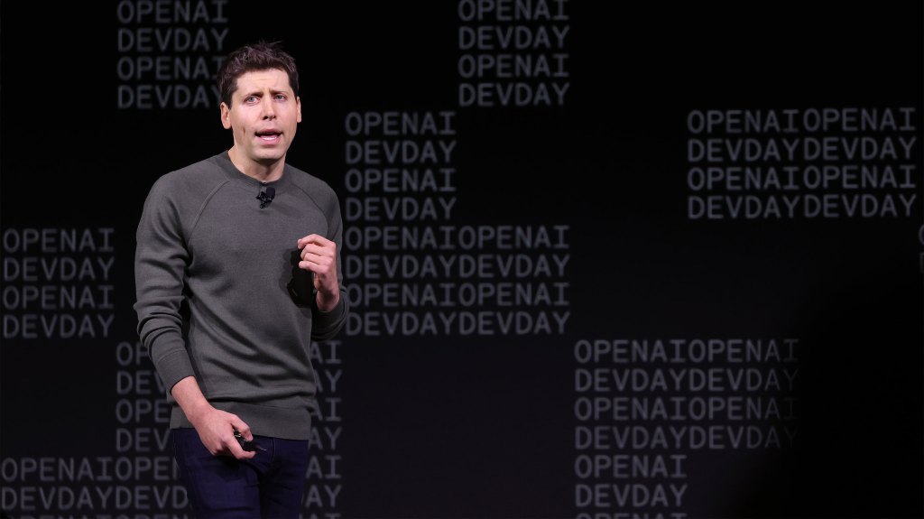 Dyrektor generalny OpenAI Sam Altman przemawia podczas wydarzenia OpenAI DevDay 6 listopada 2023 r. w San Francisco w Kalifornii.