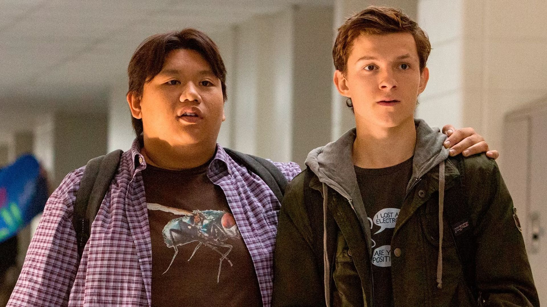 Jacob Batalon i Tom Holland w filmie Spider-Man Homecoming