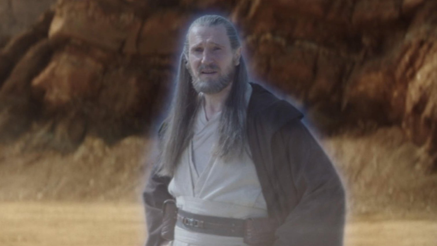 Liam Neeson jako Qui-Gon w Obi-Wanie Kenobiem