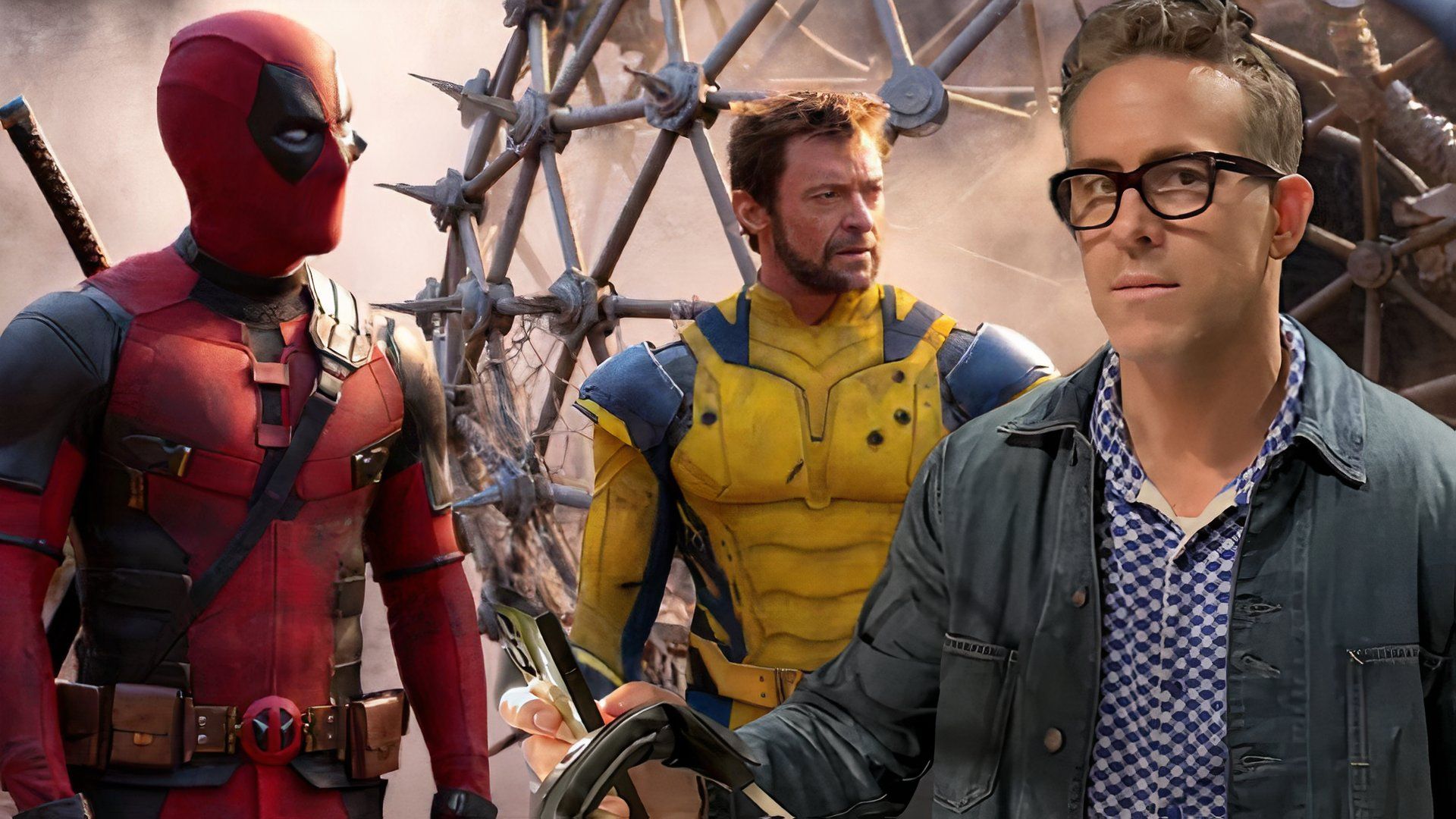 Wolverine i Deadpool przyglądają się Ryanowi Reynoldsowi