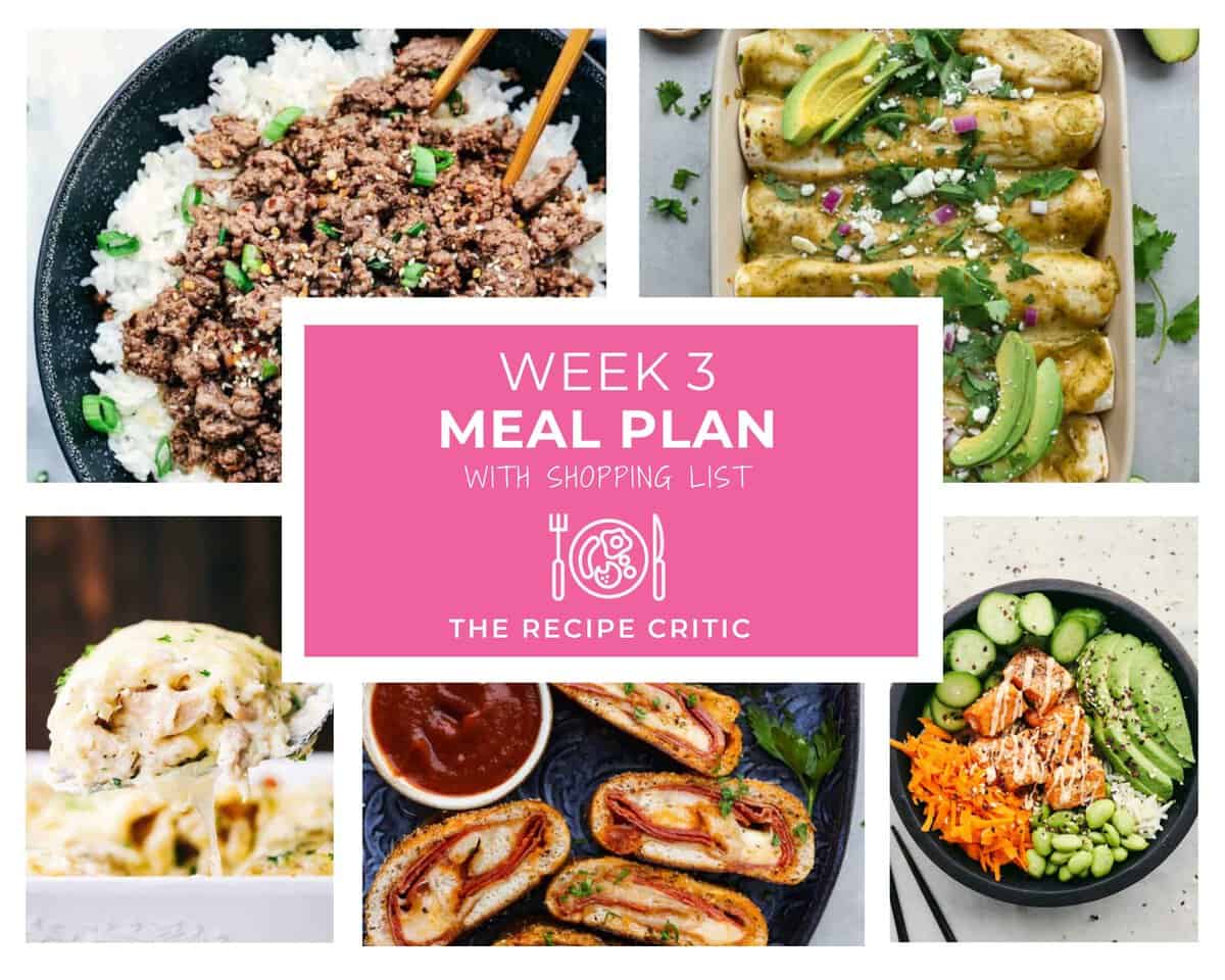 Tygodniowy plan posiłków nr 3 |  Krytyk przepisów