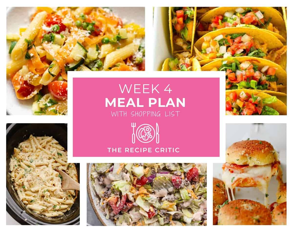 Tygodniowy plan posiłków nr 4 |  Krytyk przepisów