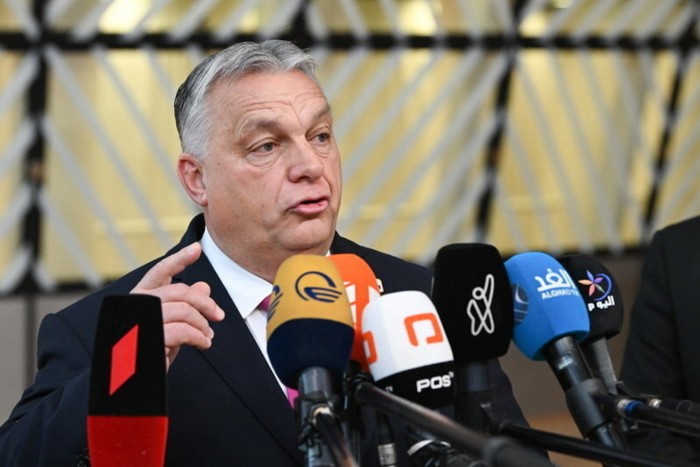 Viktor Orbán rozmawia z mediami 