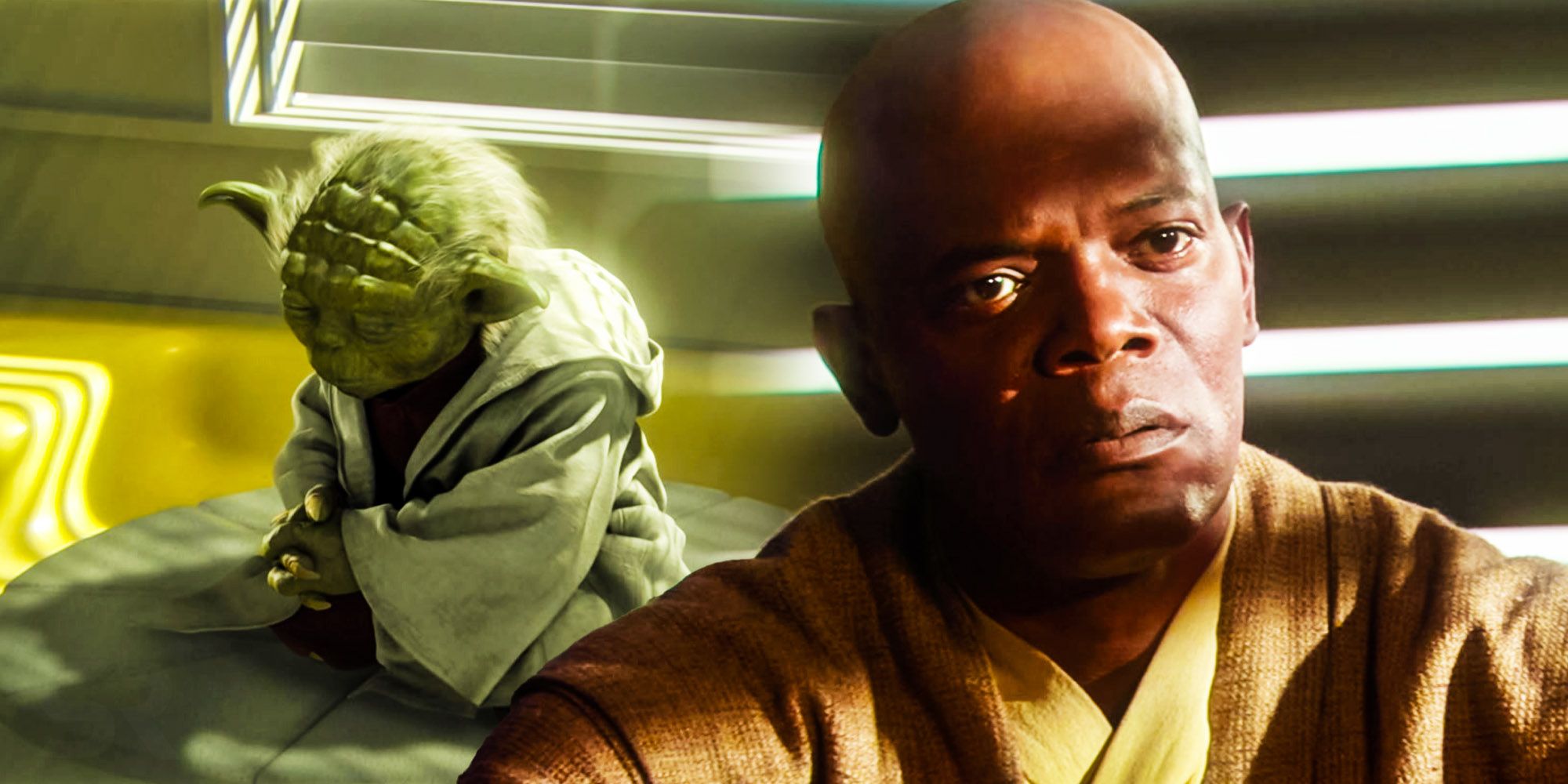 Yoda i Mace Windu w „Ataku klonów”.