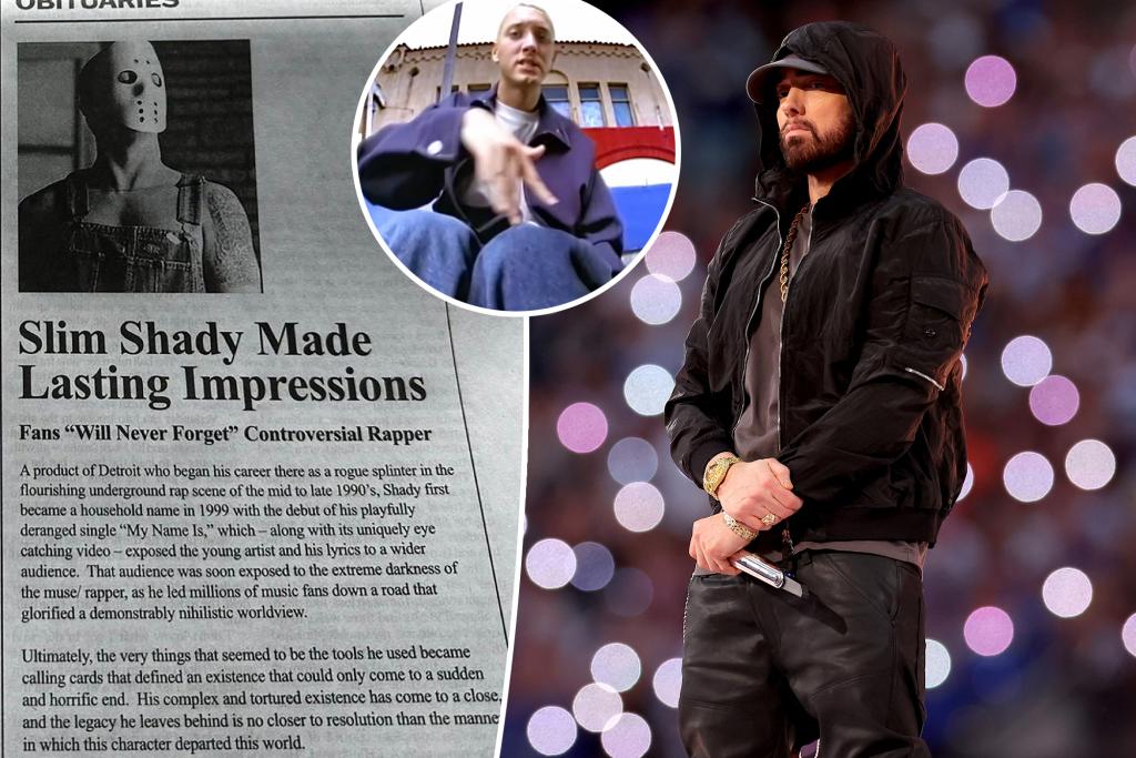 Nekrolog alter ego Eminema, Slim Shady, został opublikowany w gazecie Detroit