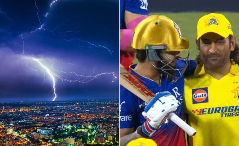 RCB vs CSK 18 maja Prognoza pogody: burza z piorunami, deszcz wymusi eliminację w Chennai w Bengaluru?
