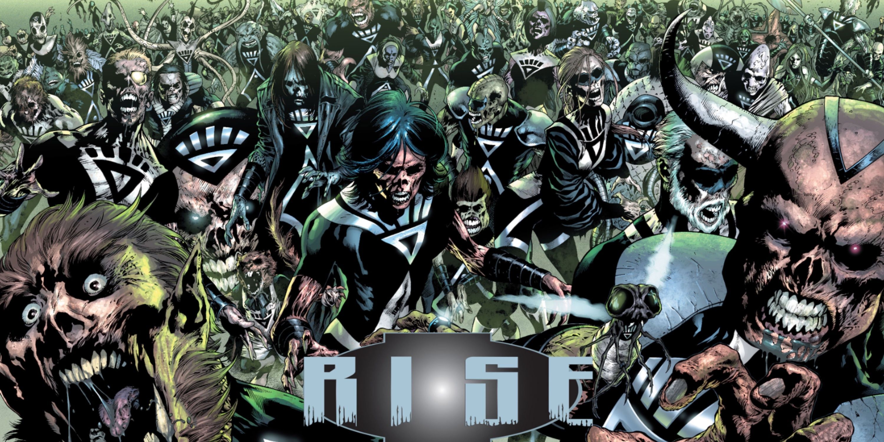 Zbiór postaci DC Comics jako zombie Black Lantern
