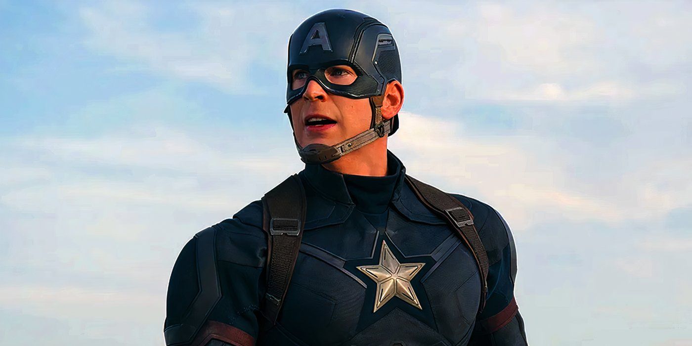 Steve Rogers na tle nieba w filmie Kapitan Ameryka: Wojna bohaterów
