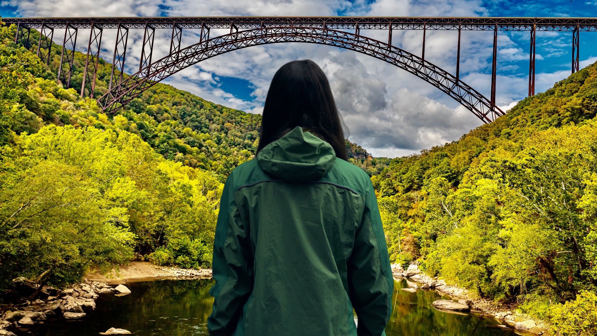 Most New River Gorge w Parku Narodowym i Rezerwacie New River Gorge