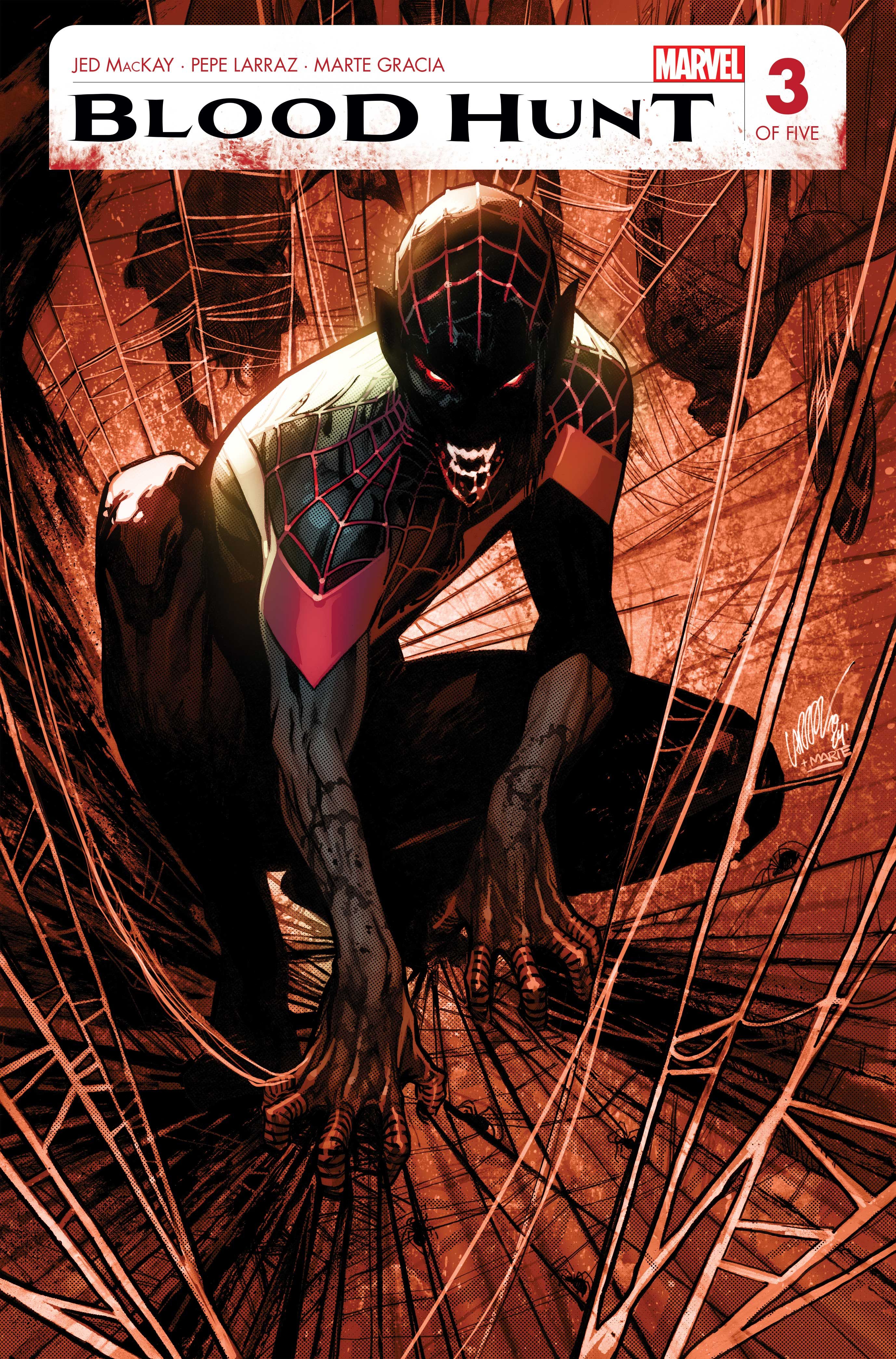 Blood Hunt #3 z okładki Spider-Mana Vampire Milesa Moralesa