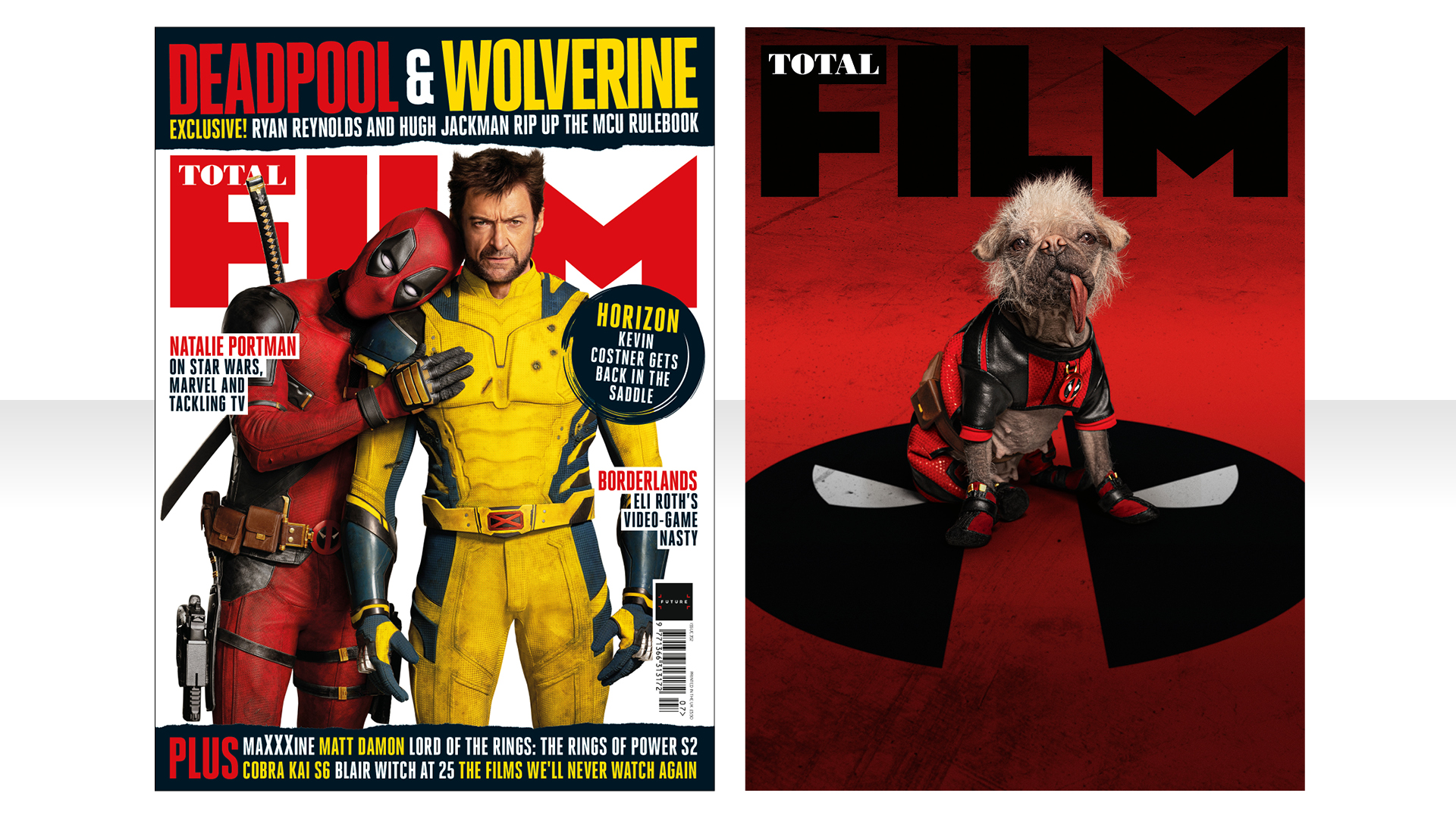 Ryan Reynolds i Hugh Jackman na okładce wydania Deadpool & Wolverine magazynu Total Film