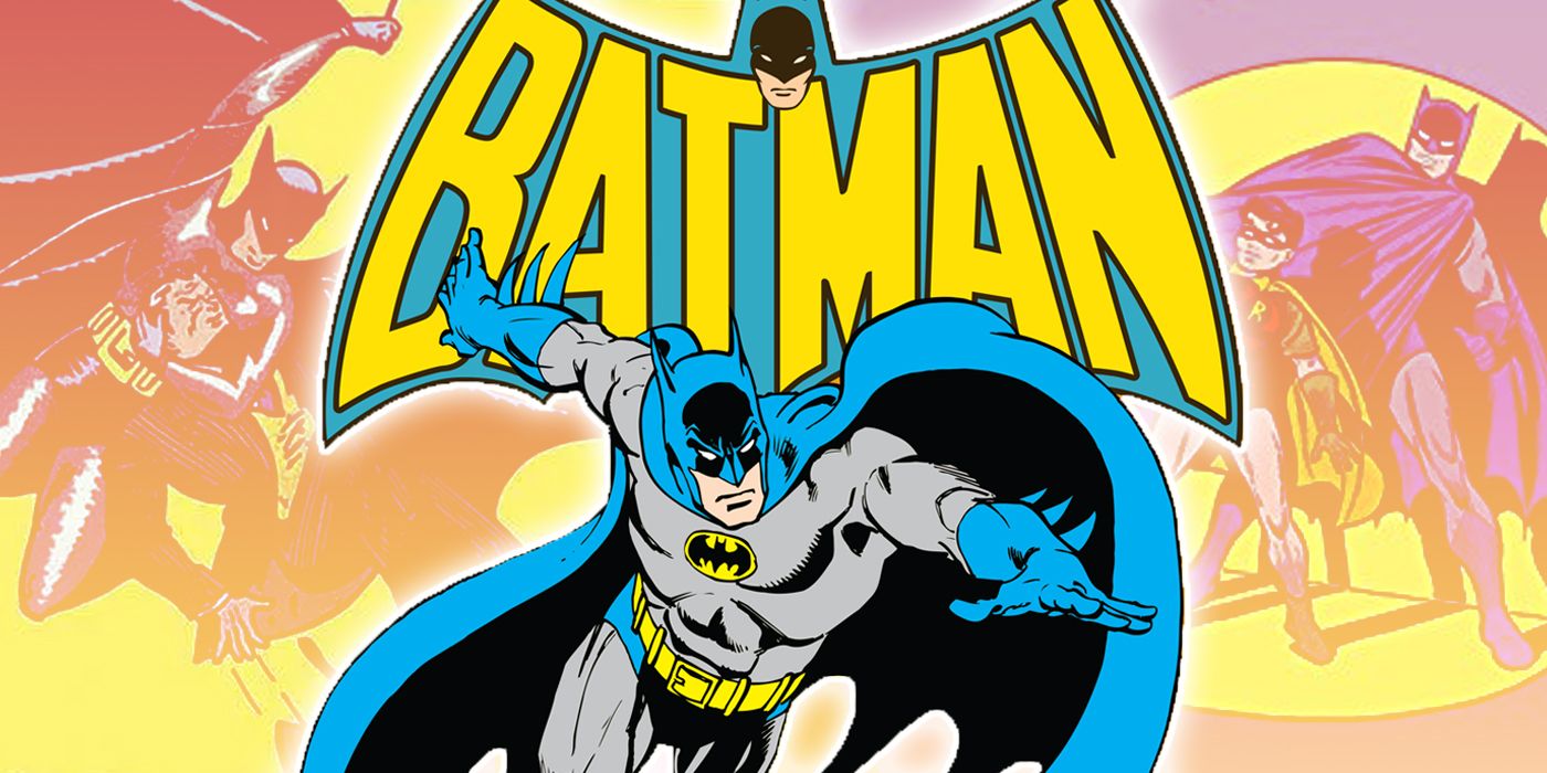 Batman i jego logo na tle komiksów z wczesnego Złotego Wieku