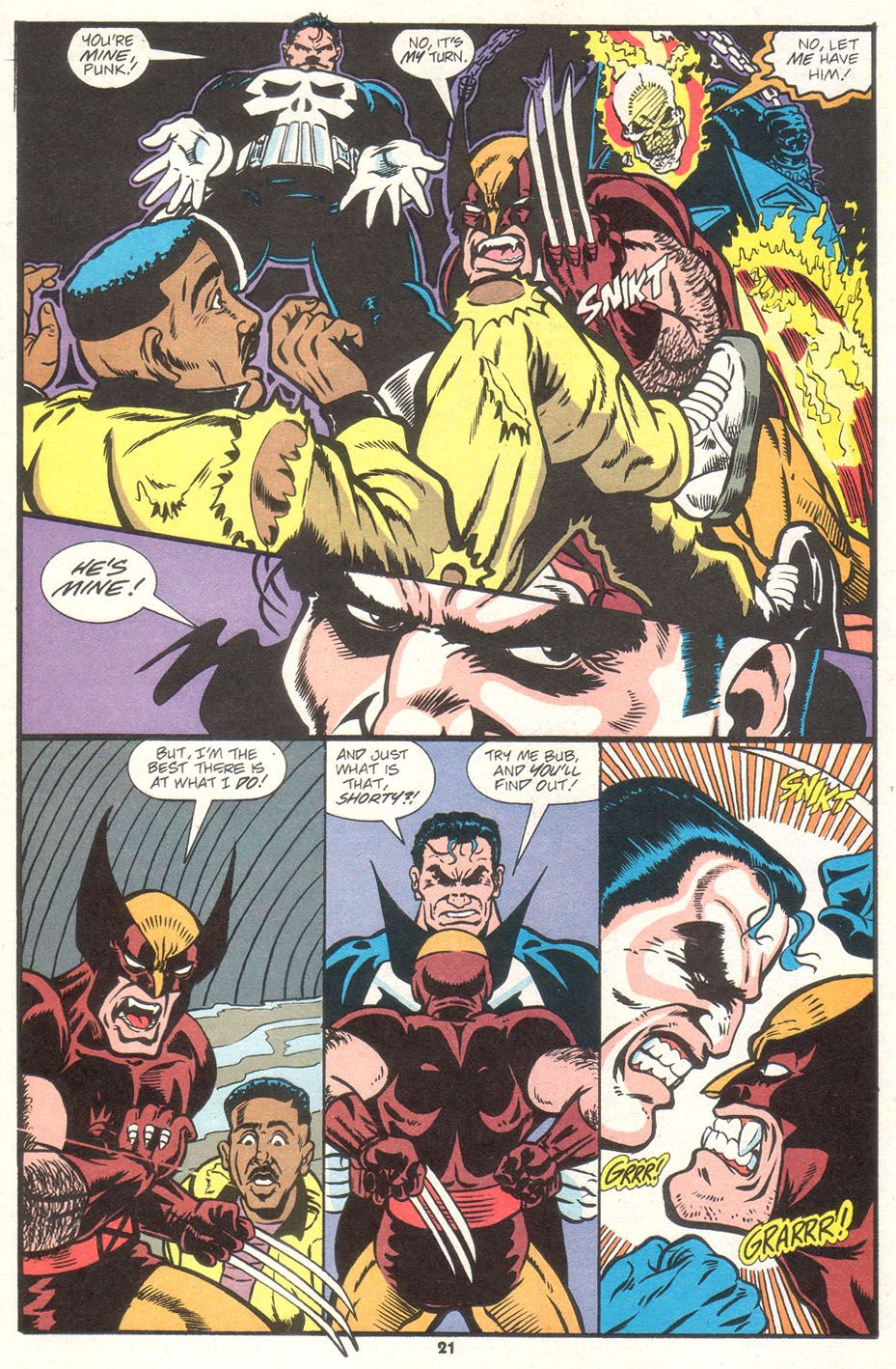 Play zostaje zaatakowany przez Wolverine'a, Punishera i Ghost Ridera