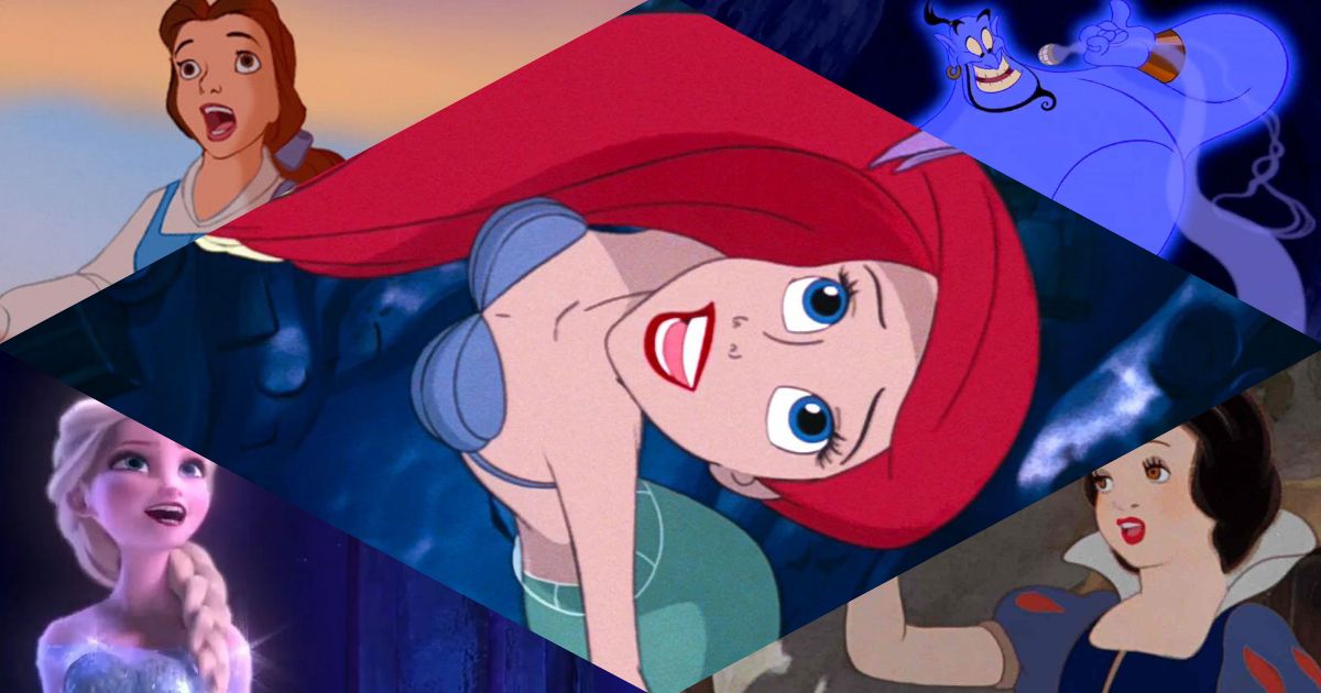 Najlepsze ścieżki dźwiękowe z filmów animowanych Disneya, w tym Mała Syrenka, Aladyn, Kraina Lodu i Królewna Śnieżka