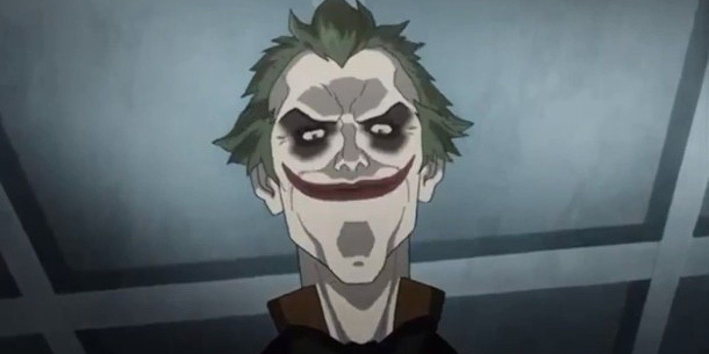Atak Batmana na Arkham, Joker maniakalnie patrzy w dół